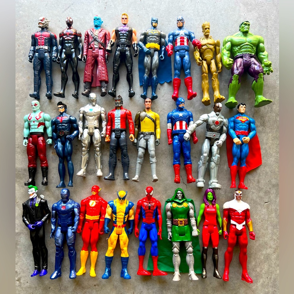 Lot of 24 Action Figures, 12” tall